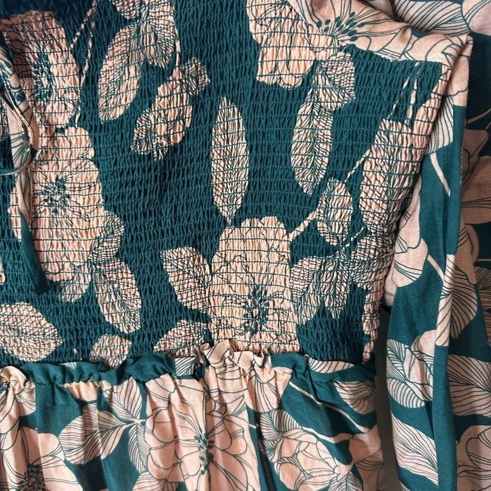 NEW Vineyard Vines Pink Bishop Sleeve‎ Maxi Sundress NWOT Ruffle Tiered - Picture 2 of 7